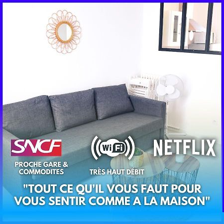 Netflix I Molotov I Lit 160X200 I Proche Gare Et Centre Ville I 39M2 I Wifi تولون المظهر الخارجي الصورة